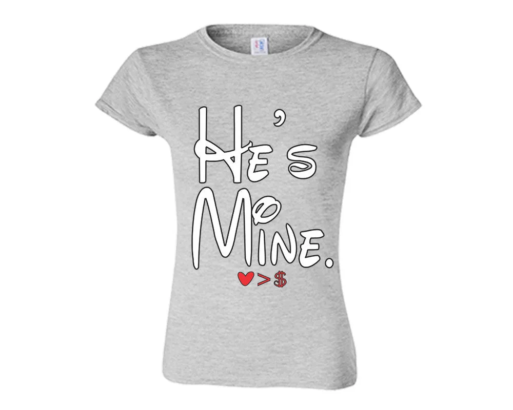 She's Mine and He's Mine Couple Shirts and Kissing Mickey Jogger Pants, Top & Bottom Sets