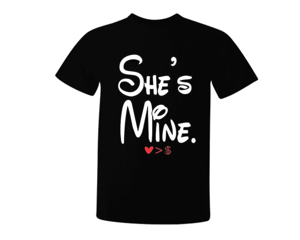 She's Mine and He's Mine Couple Shirts and Kissing Mickey Jogger Pants, Top & Bottom Sets
