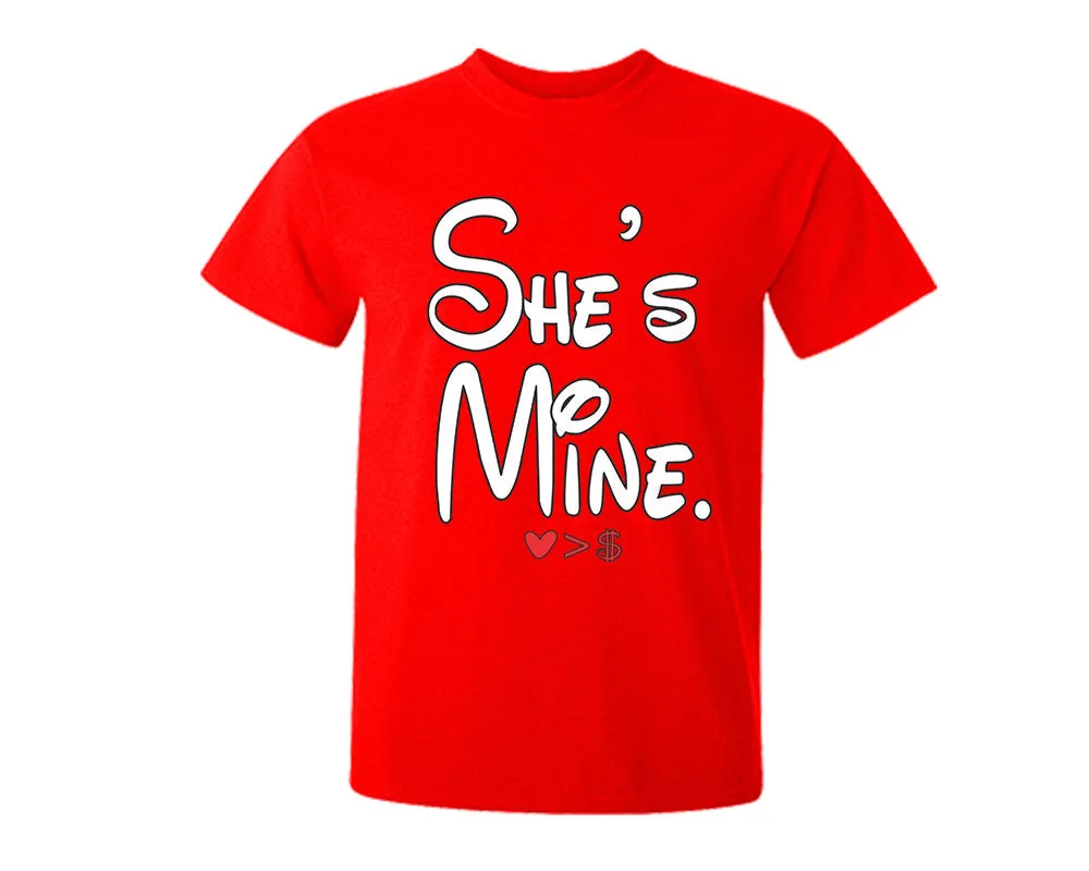 She's Mine and He's Mine Couple Shirts and Kissing Mickey Jogger Pants, Top & Bottom Sets
