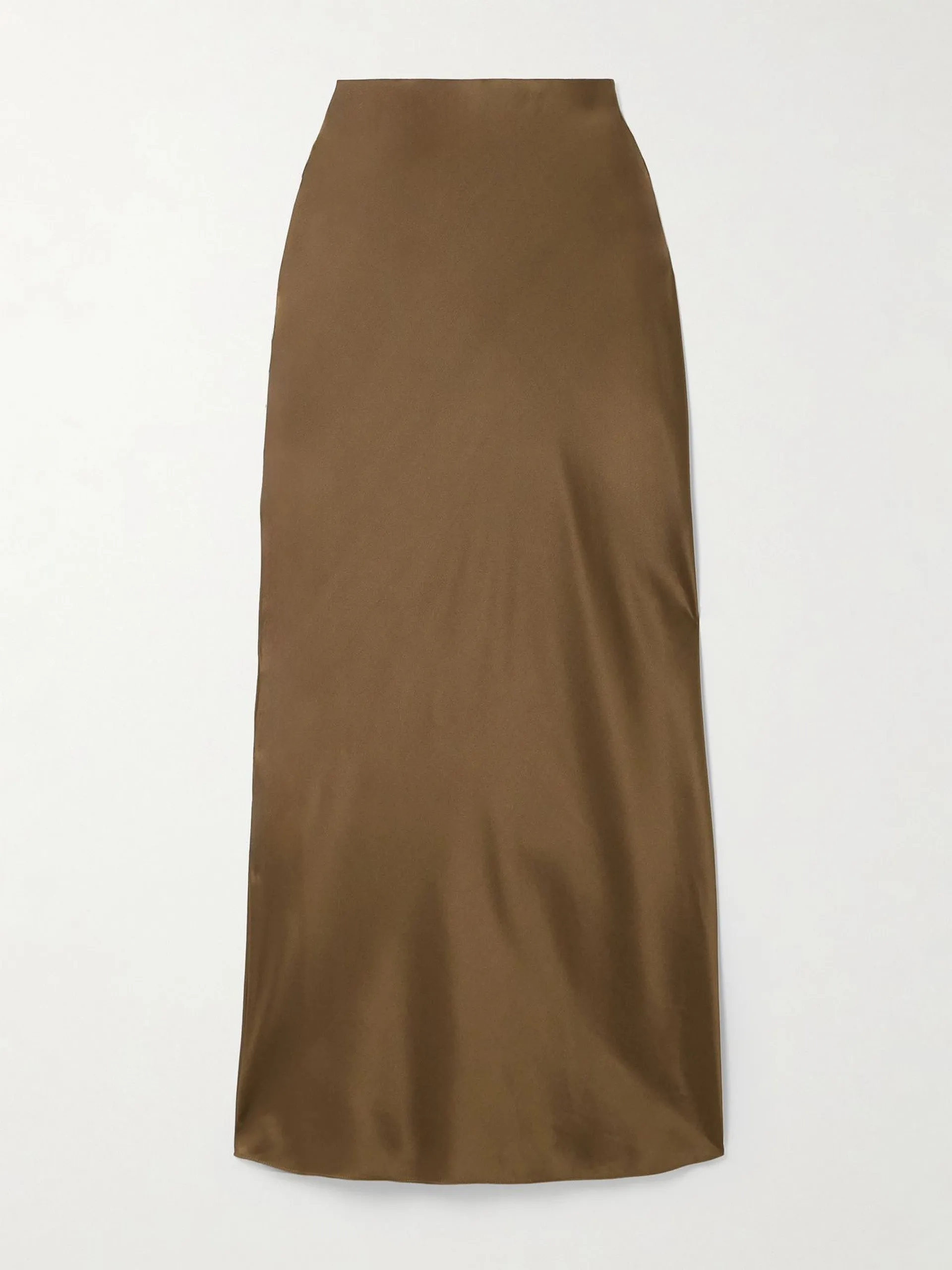 Silk-satin maxi skirt