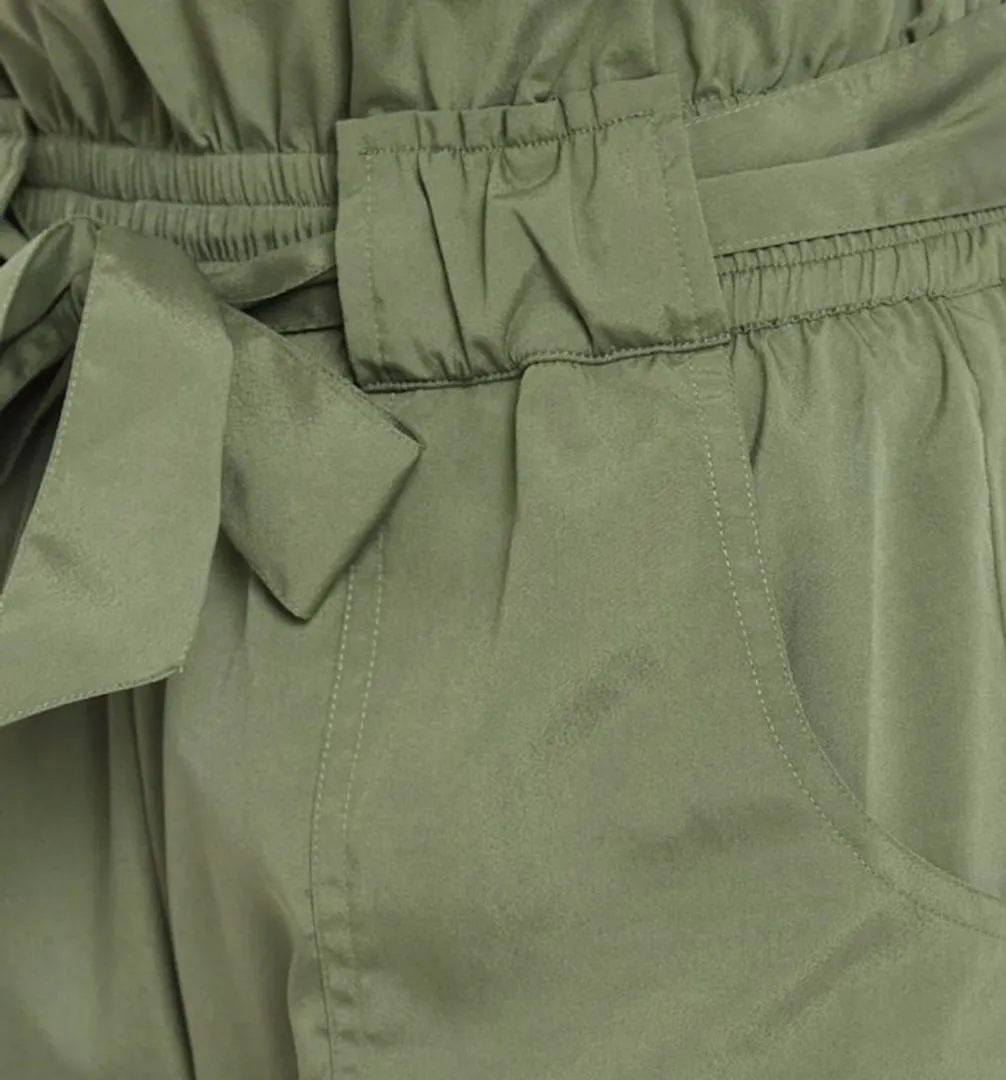 Stylish Poly Crepe Green Trouser