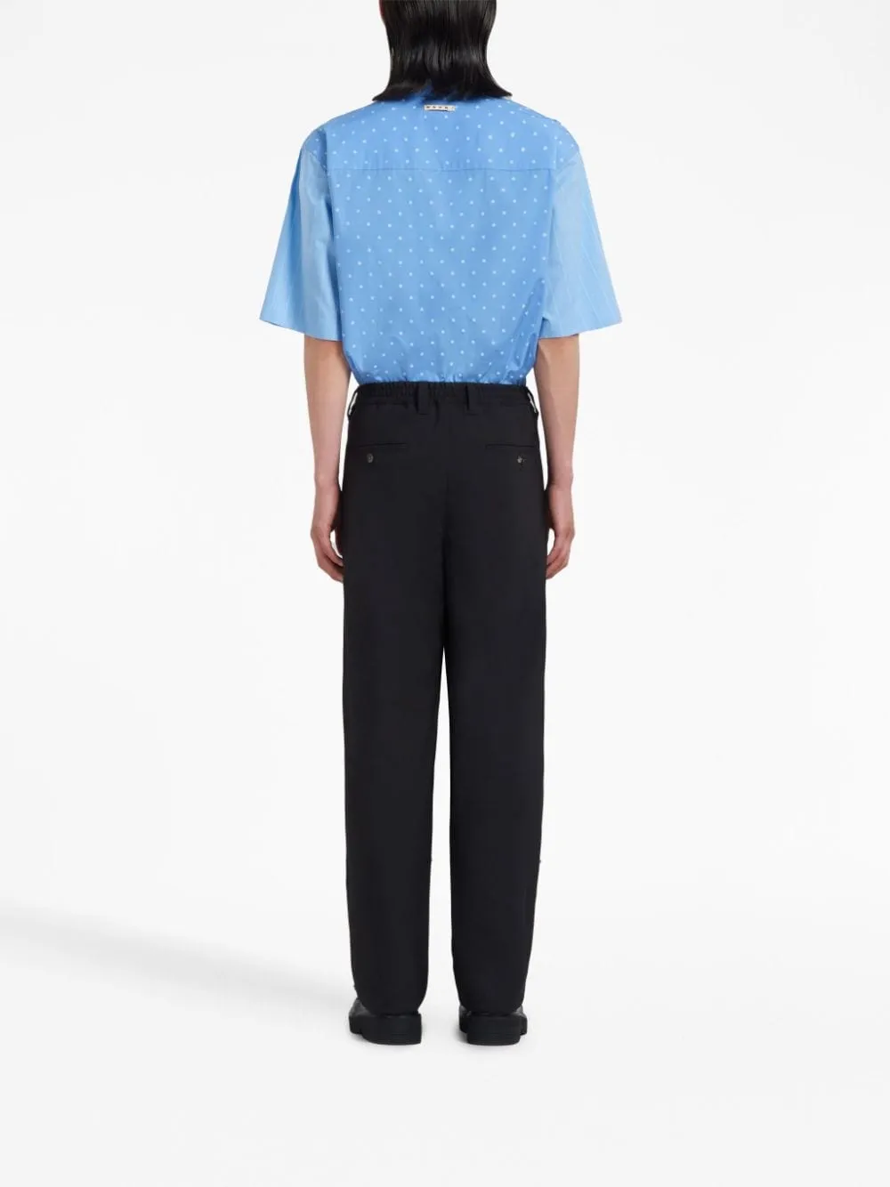 Tropical slim-fit wool trousers