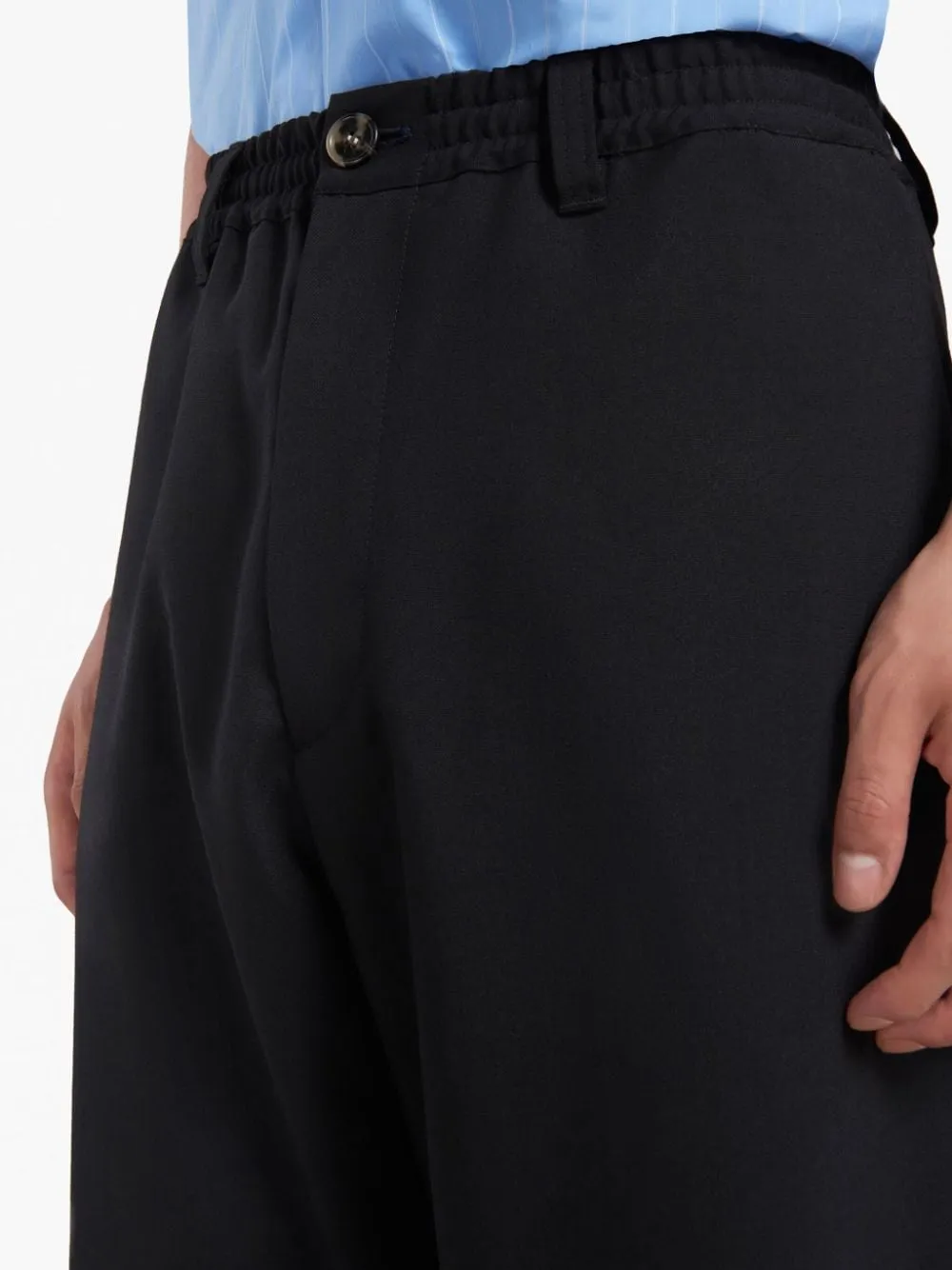 Tropical slim-fit wool trousers