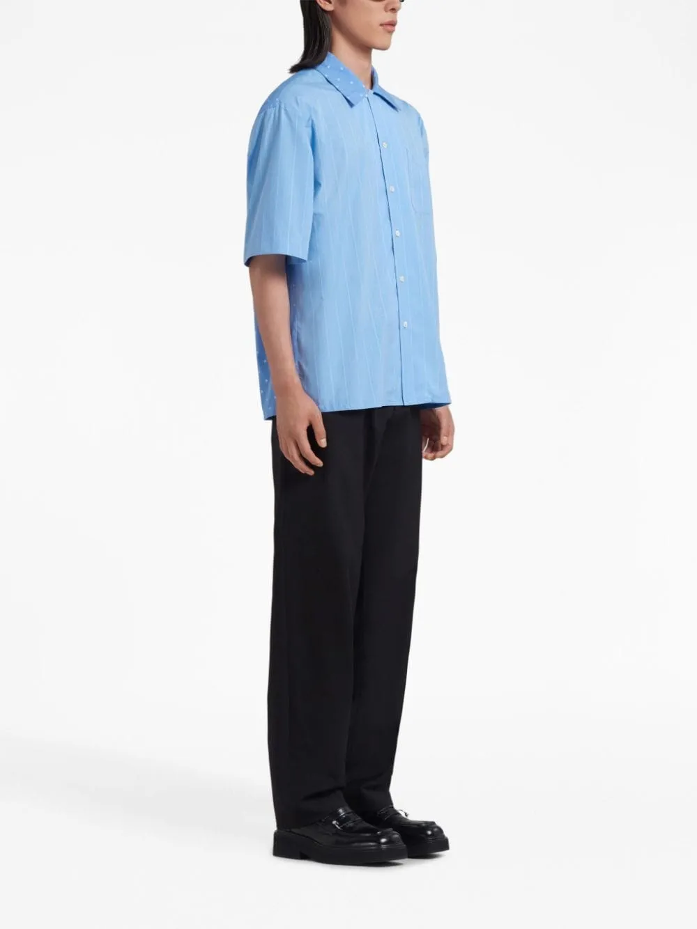 Tropical slim-fit wool trousers