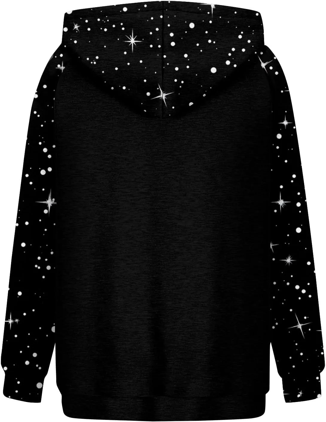 Ugly Christmas Hoodie, Womens Long Sleeve 2024 Sweatshirts Loose O Neck Shirt Snowflake Print Pullover Tshirt Daily Tops
