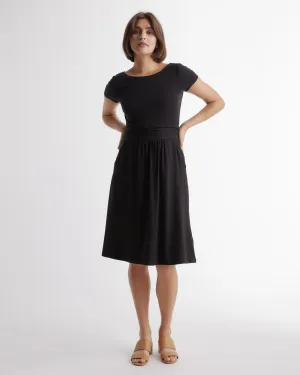 Ultra-Stretch Ponte Cap Sleeve Dress