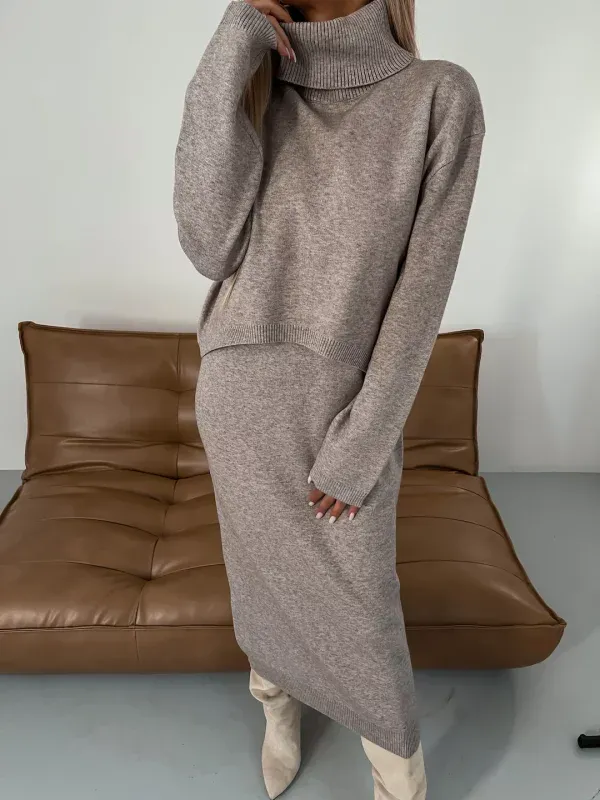 Velina | Luxe Knit Dress Ensemble 