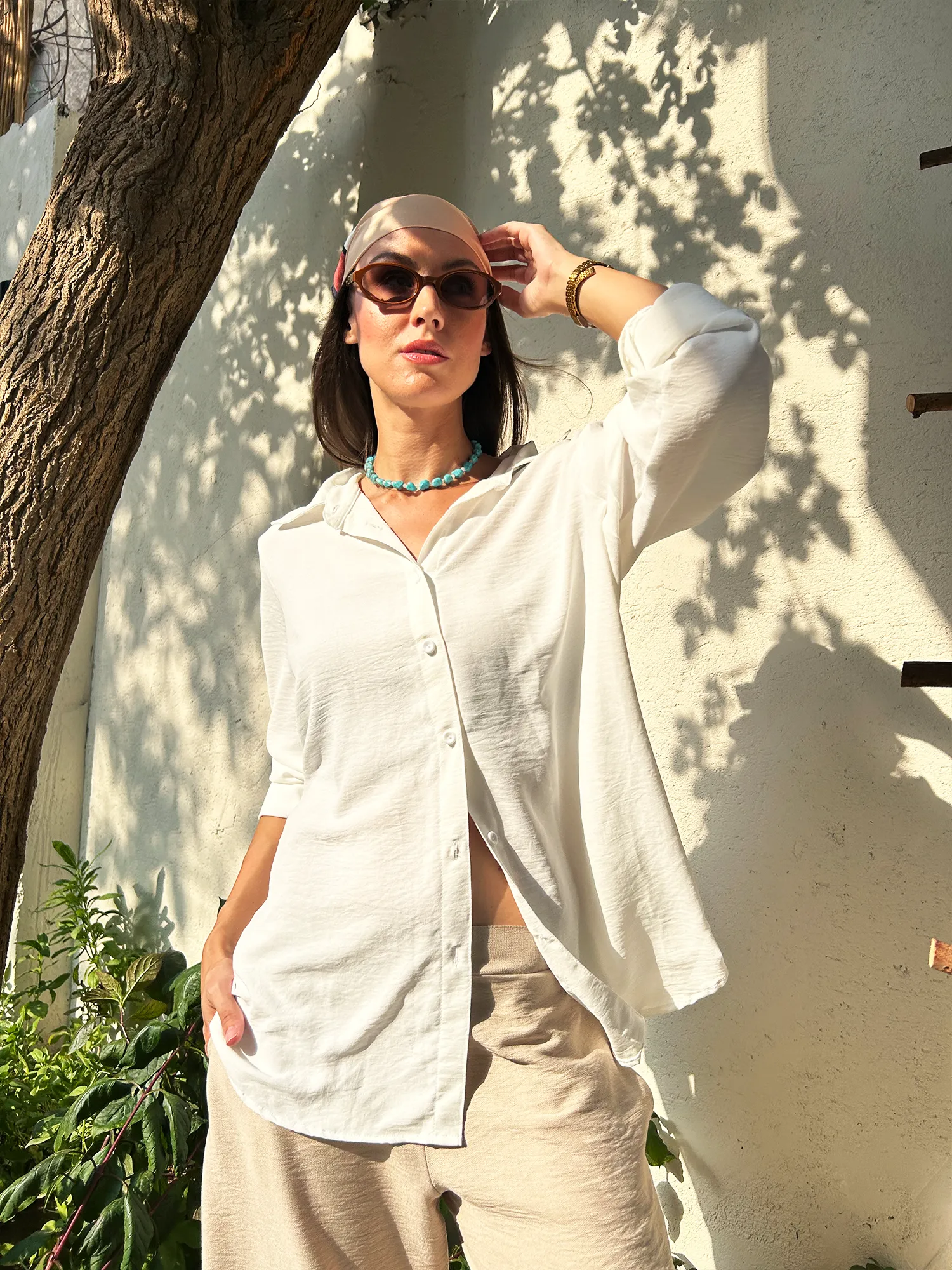 White Loose Oversized Shirt