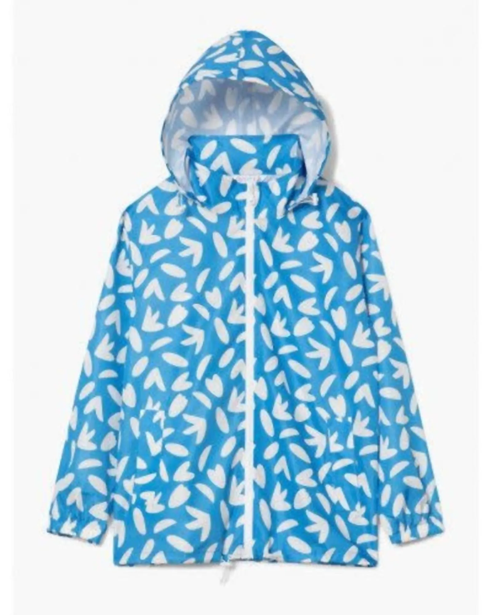 Women'S Athens Windbreaker Jacket in Blue Floral Petal | Blue Floral Petal