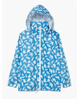Women'S Athens Windbreaker Jacket in Blue Floral Petal | Blue Floral Petal