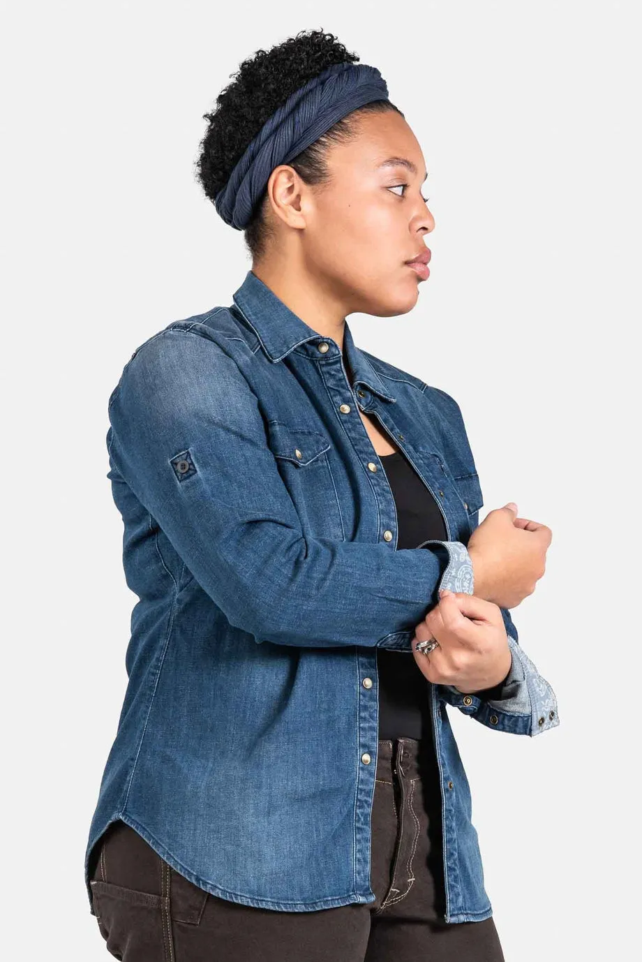 Zeller Work Shirt - Indigo Stretch Denim